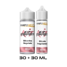 KIT ROSA 60 ml - Base Scomposta 50/50 SVAPONEXT (30ml+30ml)