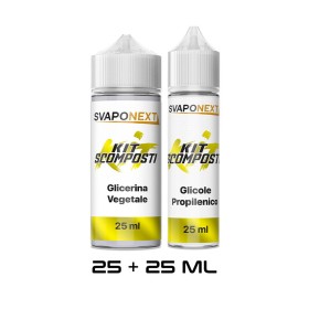 KIT GIALLO 50 ml - Base Scomposta 50/50 SVAPONEXT (25ml+25ml)