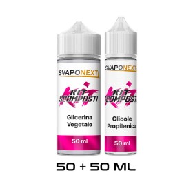 KIT MAGENTA 100 ml - Base Scomposta 50/50 SVAPONEXT (50ml+50ml)
