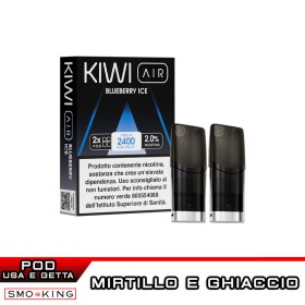 BLUEBERRY ICE Pod Precaricate KIWI AIR 2 Pezzi Mirtillo Ice