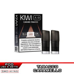 CARAMEL TOBACCO Pod Precaricate KIWI AIR 2 Pezzi Tabacco Caramello