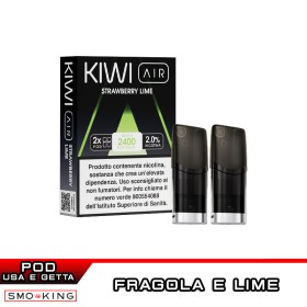 STRAWBERRY LIME Pod Precaricate KIWI AIR 2 Pezzi Fragola Lime
