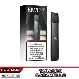 KIWI AIR Kit Completo OBSIDIAN GRAY Pod CARAMEL TOBACCO Kiwi Vapor Tabacco Caramello