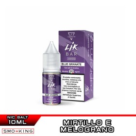 BLUE GRANATE LIK BAR Liquido Pronto 10ml Sali Nicotina SUPREM-E Mirtillo Melograno