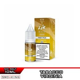 FIRST PICK LIK BAR Liquido Pronto 10ml Sali Nicotina SUPREM-E Tabacco Virginia Vaniglia Caramello