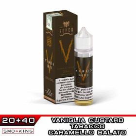 VIRUS SALTED Shot 20ml SUPER FLAVOR Vaniglia Custard Tabacco Caramello Salato