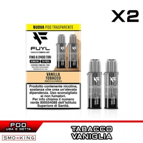 VANILLA TOBACCO Fuyl 1200 Pod Usa e Getta DINNER LADY 2 Pezzi Tabacco Vaniglia