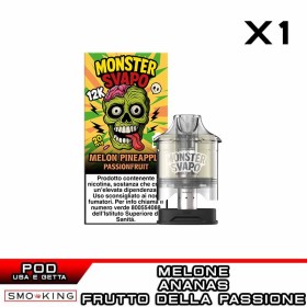 MELON PINEAPPLE Pod Usa e Getta MONSTER SVAPO 1 Pezzo Melone Ananas Frutto della Passione