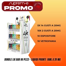 PROMO LIK BAR JUICE 90x LIQUIDI PRONTI 10ML + ESPOSITORE SUPREM-E