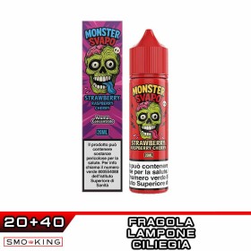 STRAWBERRY RASPBERRY CHERRY Liquido Shot 20ml MONSTER SVAPO Fragola Lampone Ciliegia