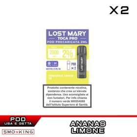 PINEAPPLE LEMON QI Lost Mary TOCA POD PRO Usa e Getta Elfbar 2 Pezzi Ananas Limone