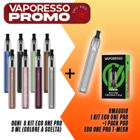 PROMO ECO ONE PRO 3ML KIT 8 + OMAGGIO 1 x KIT ECO ONE PRO + 1 x POD ECO ONE PRO by Vaporesso