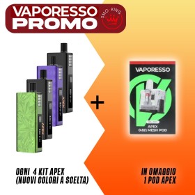 PROMO APEX KIT x 4 (Nuovi Colori 2026) + OMAGGIO 1 x POD APEX by Vaporesso