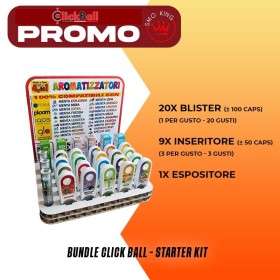 CLICK BALL STARTER PACK (20x BLISTER 100 Caps - 9x INSERITORI 50 Caps) + ESPOSITORE CLICK BALL