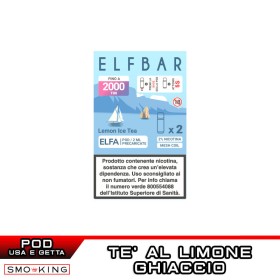 ELFA Lemon Ice Tea SUMMER EDITION 2026 Pod Usa e Getta Elfbar 2 Pezzi Te Limone Ice