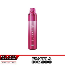 ELFBAR PLUS Kit MAGENTA + Pod Precaricata STRAWBERRY ICE 12K Puff (2ml+8ml) ELFBAR Fragola Ghiaccio