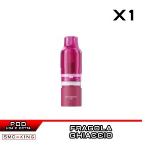 ELFBAR PLUS Ricambio Pod + Tank STRAWBERRY ICE 12K Puff (2ml+8ml) ELFBAR Fragola Ghiaccio
