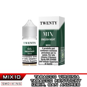 Twenty Mix ENGLISH NIGHT Mix&Vape 10+10 TNT Vape Tabacco Virginia Tabacco Kentucky Tabacco Izmir Tabacco San Andres