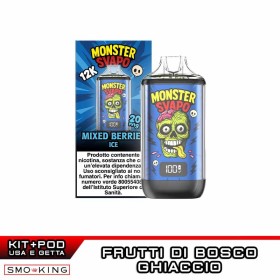 MONSTER SVAPO 1000mAh Rechargeable Battery Kit + Pod MIXED BERRIES ICE