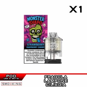 STRAWBERRY RASPBERRY CHERRY Disposable Pod MONSTER SVAPO 1 Piece