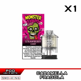 STRAWBERRY CANDY Pod Usa e Getta MONSTER SVAPO 1 Pezzo Caramella alla Fragola