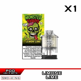 LEMON LIME Pod Usa e Getta MONSTER SVAPO 1 Pezzo Limone Lime