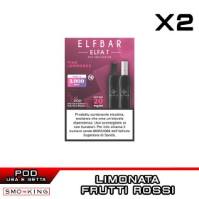 ELFA T Pink Lemonade Pod Usa e Getta ELFBAR 2 Pezzi Limonata Frutti Rossi