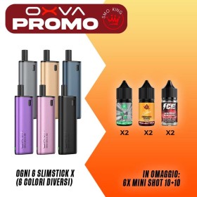 PROMO PACK OXVA SLIMSTICK X Bundle 6 KIT + 6 MINI SHOT Galactika OMAGGIO