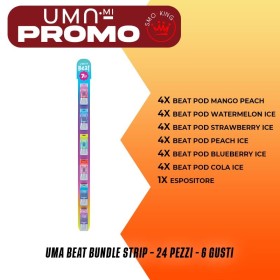 PROMO BUNDLE UMA BEAT Pod Precaricate x24 + 1 ESPOSITORE BEAT STRIP UMA.mi