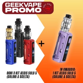 PROMO AEGIS SOLO 5 KIT 3 +1 KIT OMAGGIO GEEKVAPE