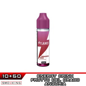DRAGON RED Shot 10ml in 60ml T-JUICE Energy Drink Frutto del Drago Anguria