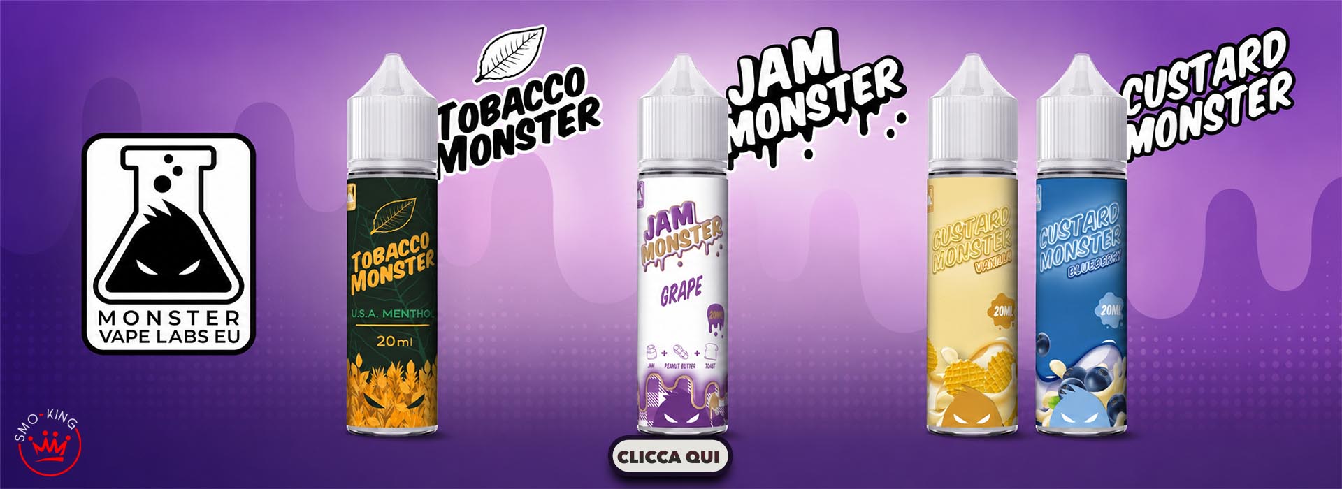 Ingrosso MONSTER VAPE LAB Nuovi Gusti MONSTER CUSTARD