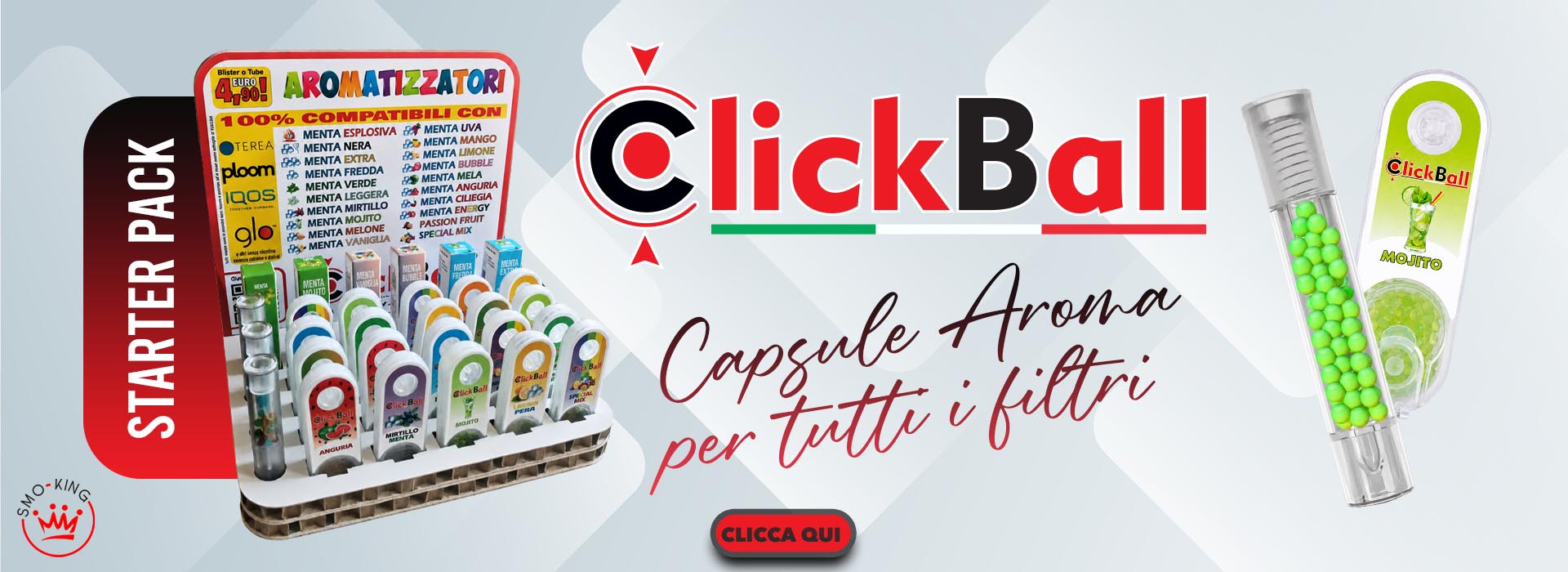 CLICK BALL Capsule Aromatizzate per Sigarette e Filtri
