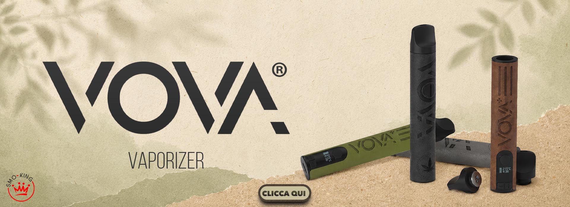Ingrosso VOVA Vaporizzatore Portatile Kit Completo 1000mAh