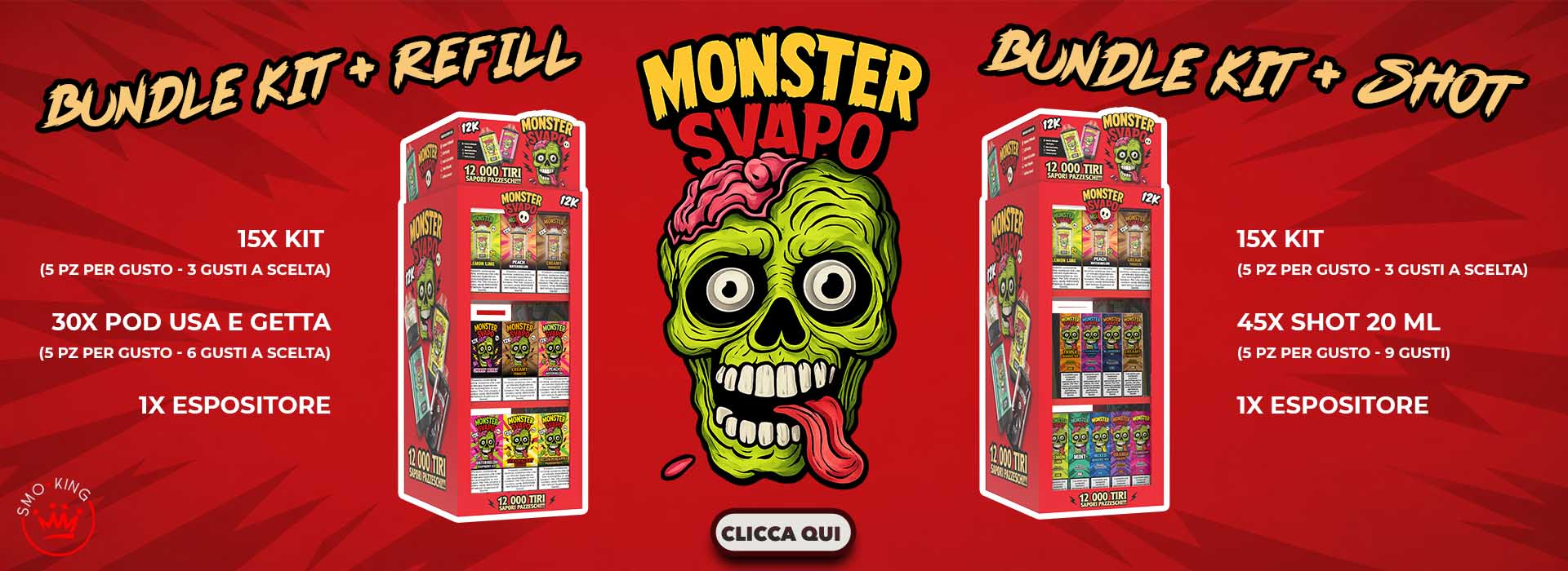 MONSTER SVAPO BUNDLE PACK + ESPOSITORE