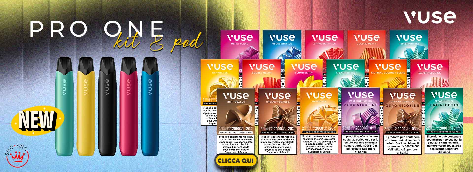 VUSE PRO ONE Starter Kit e Pod Precaricate VUSE